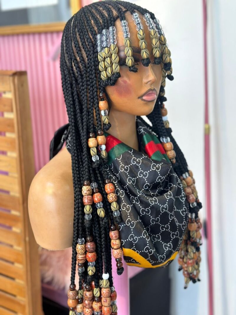 WIG ONOME- BEADED FRING CORNROW